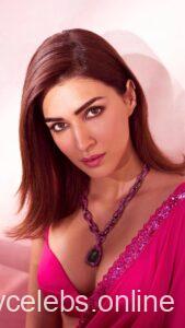 Kriti sanon hot in pink saree